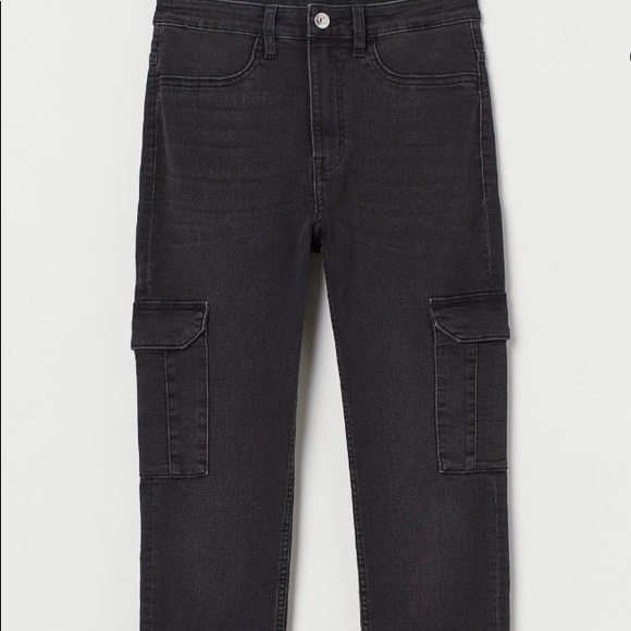 H&M Denim - h&m cargo black jeans- 2